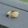 Chinese Mochizuki Jade Rabbit Ring Female Douyin High Sense Versatile Imitation Jade Open Index Finger Ring Girlfriend Gift