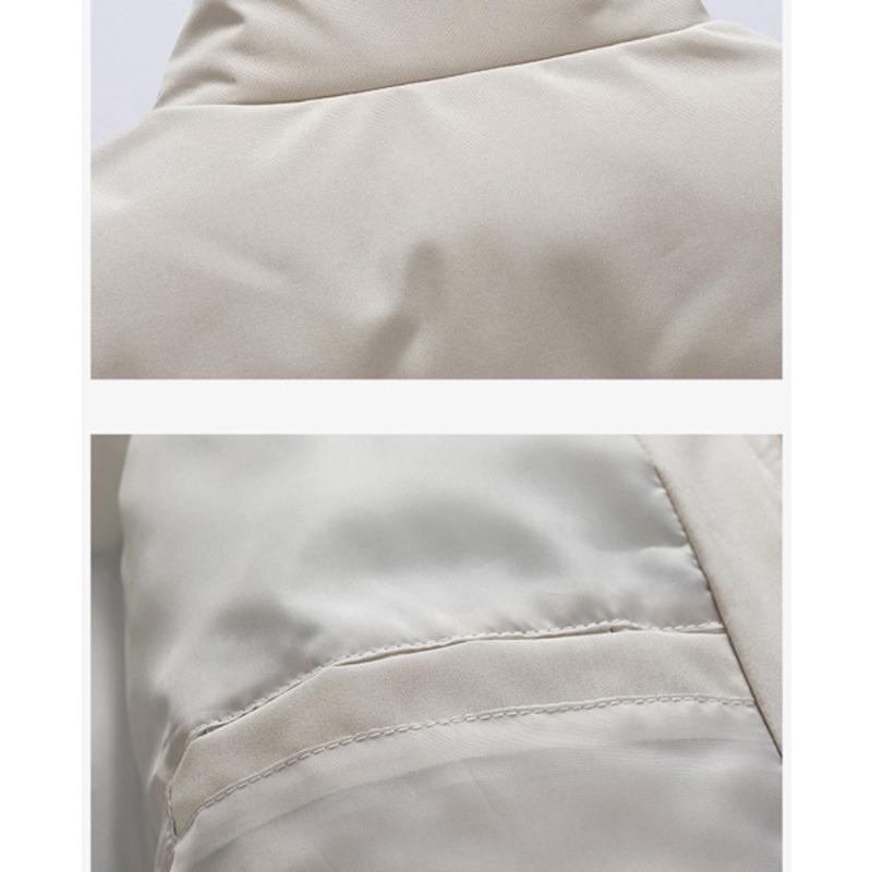 2025 winter stand-up collar jacket loose student couple jacket casual simple warm windproof plus-size clothing light trend cotton clothes