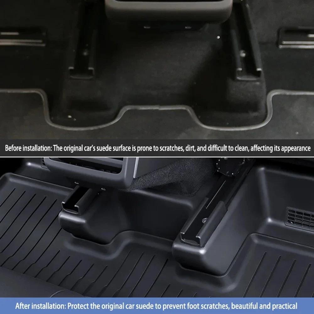 For Tesla Model Y Juniper 2025 2056 Under Seat Corner Guard Seat Slide Rail Protector Cover Anti-Kick Decor Flocking Accessories