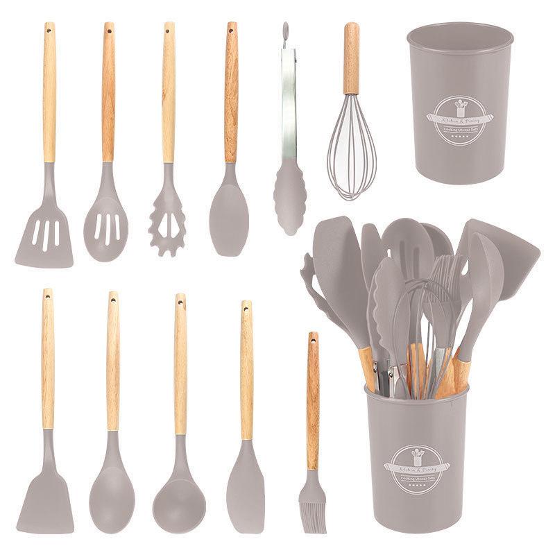 12-Piece Non-Stick Silicone Spatula and Ladle Set - Food-Grade Cookware