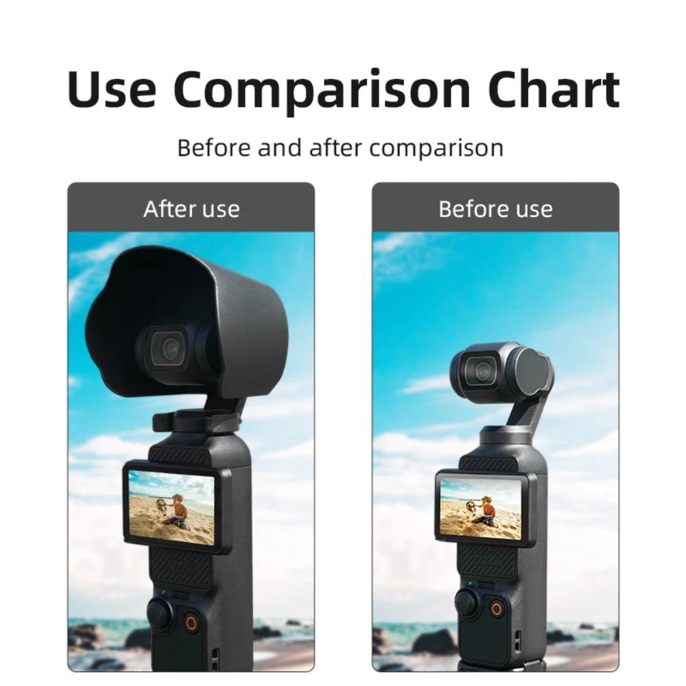 Anti-Glare Lens Sun Hood Sunshade Protector Guard Compatible with DJI Osmo Pocket 3 ABS Handheld Gimbal Camera Accessories