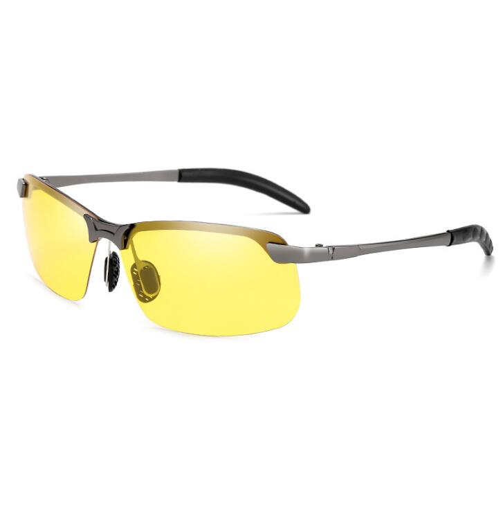 

Поляризованные солнцезащитные очки UV 400, очки для водителя, мужские очки, оправа из сплава жёлтый