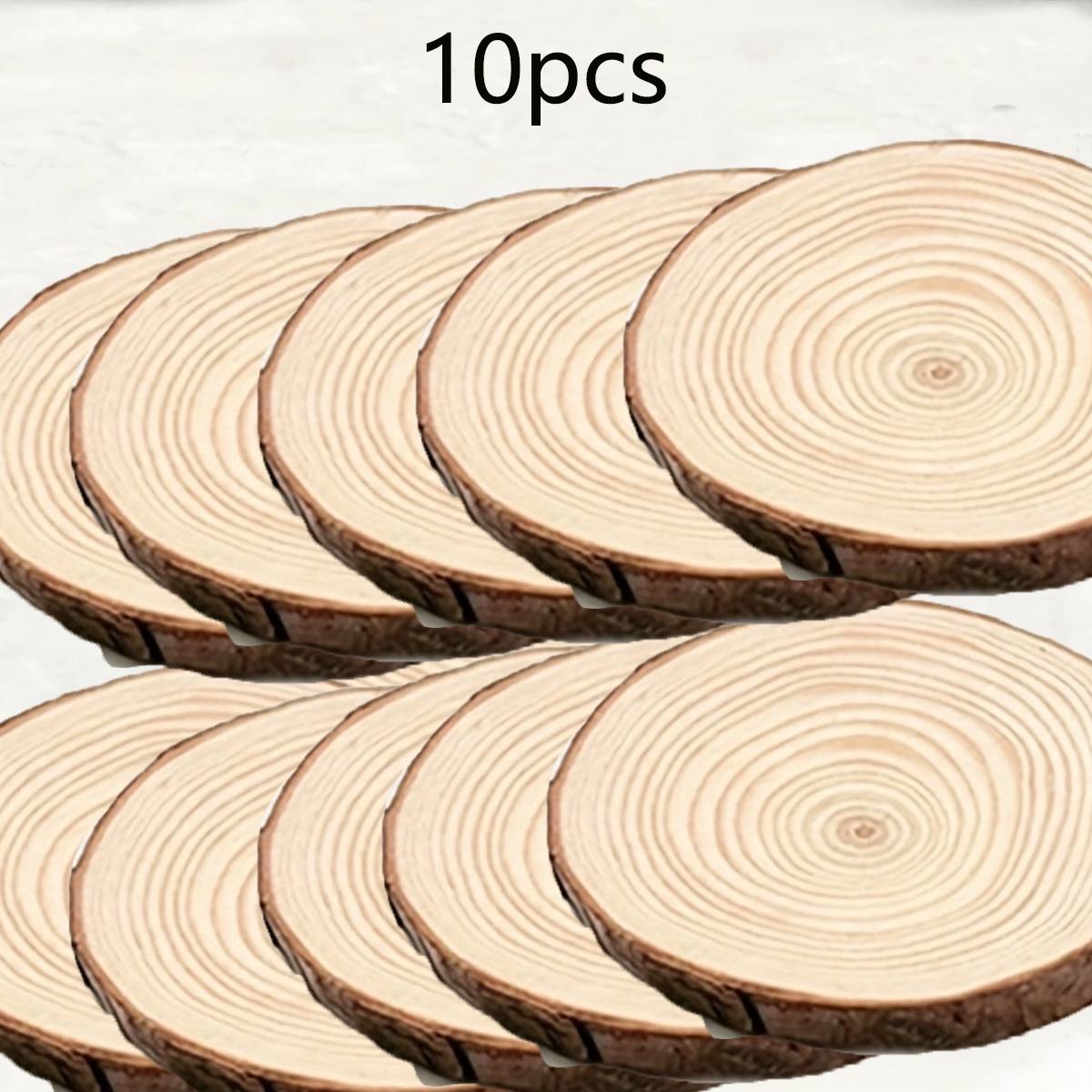 

Толстые круглые спилы из натуральной сосны - Необработанные круги с корой для DIY поделок, свадебных сувениров и проектов для рисования