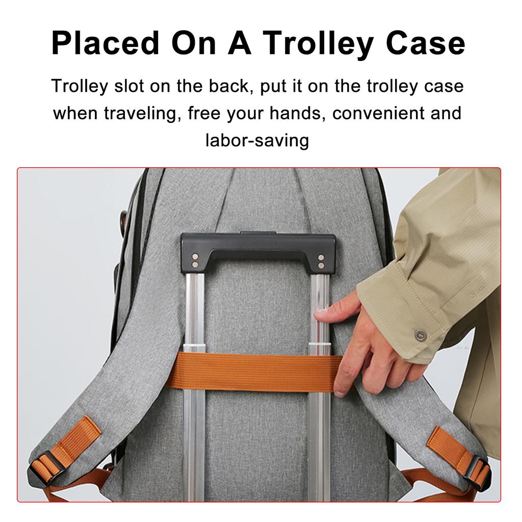 Rucsac de călătorie de mare capacitate Rucsac pentru laptop de 15,6 inchi pentru bărbați, femei, rezistent la apă, ușor