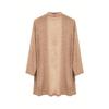New Women's Elegant Shiny Mesh 3/4 Sleeve Open Cardigan, Fashion Casual Spring Summer Top for Women, European American Style
