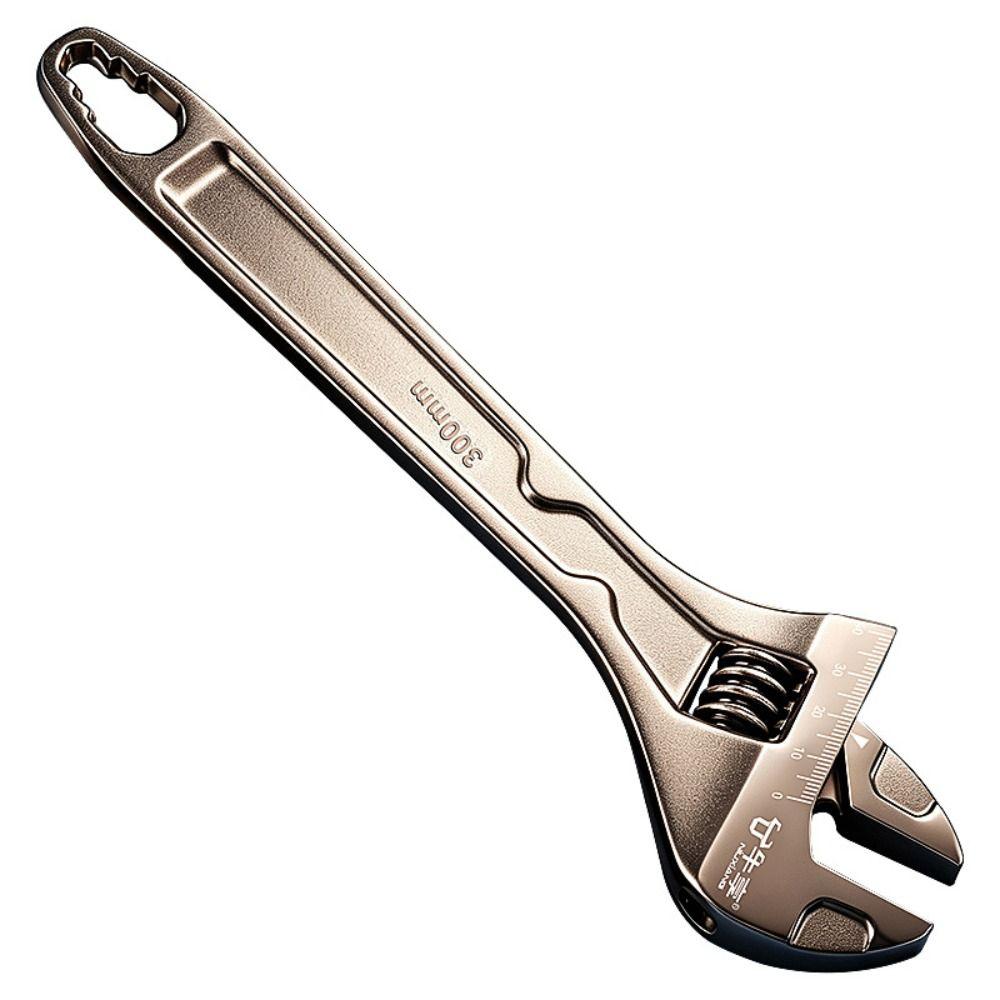 Carbon Steel Adjustable Wrench Long Handle Universal Wrench Mechanical Workshop