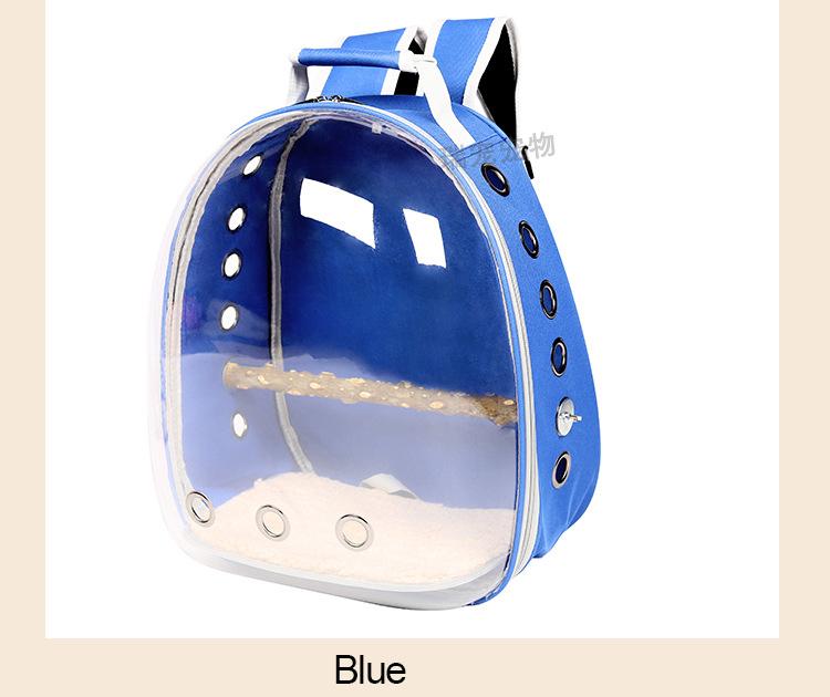 Zerodis Pet Parrot Carrier Borsa Da Viaggio Per Uccelli Zaino Capsula Spaziale Zaino Trasparente Pappagallo Traspirante Per L'escursionismo (Giallo