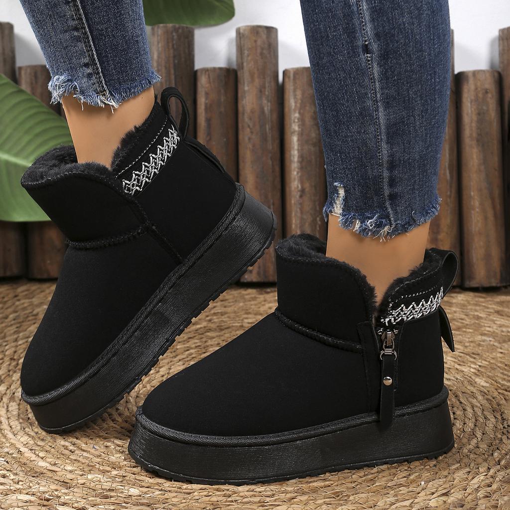 Fashion Women Snow Boots Autumn Anti-slip Comfortable Ankle Boots Winter New Large Size Warm Lazy Cotton Shoes Women Zapatos De Mujer