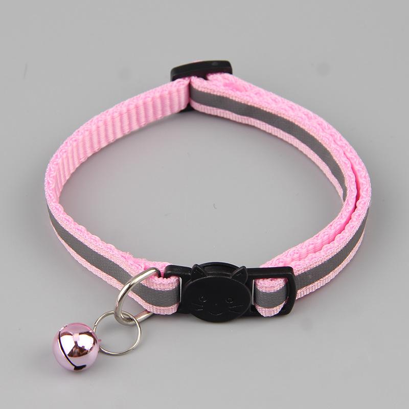 9 Colors Reflective Cats Bells Collars Adjustable Dog Leash Pet Collar for Cats and Small Dogs Pet Supplies