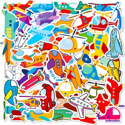 50 Cartoon Airplane Stickers Manufacturer Direct Supply Creative Personality Cute Cartoon Transportation Airplane Stickers
