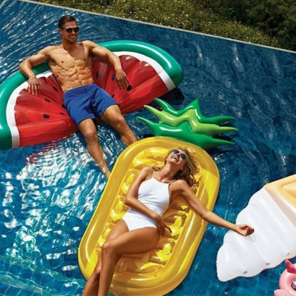 UCPORT Extra Stora Flytringar, Ananas, Vattenmelon, Flamingo, Enhörning, Regnbåge, Tukan, Extra Stora, Perfekta för Pooler, Sommar, Familjeresor,