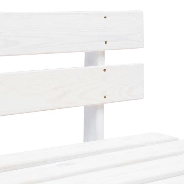VidaXL Canapé central palette de jardin Blanc, Bois de pin imprégné.