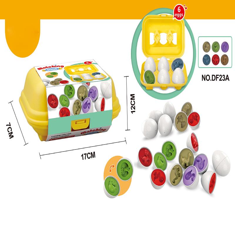 Montessori Eggs 3D Puzzle Toys For Children Educational Learning Math Toy Kids Color Shape Recognize Match Easter Egg For Kids