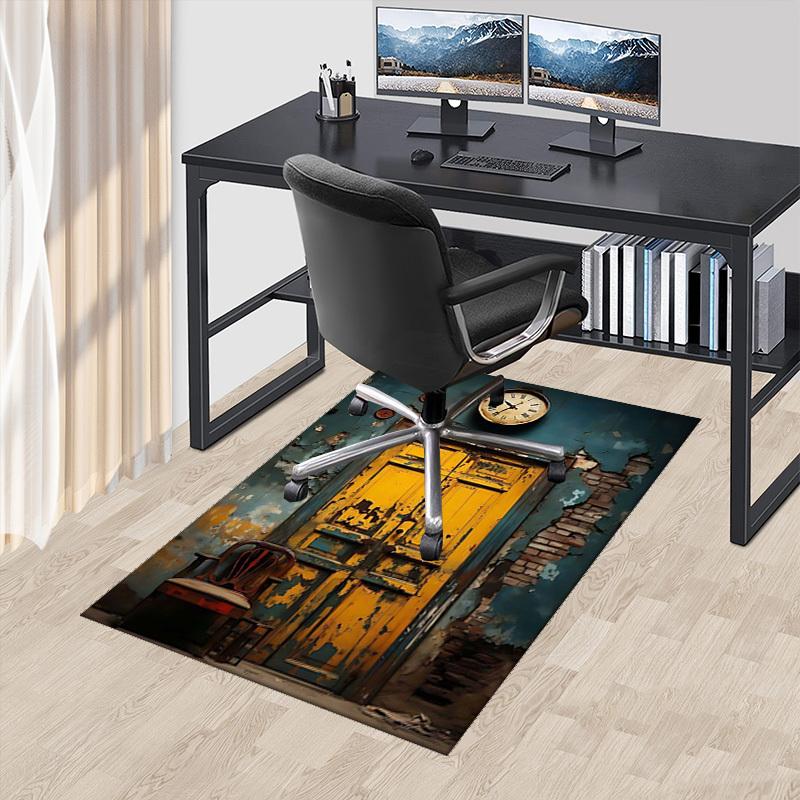 

1pc Vintage Clock and Chair Mat: A Timeless Office Gift for Any Season - Perfect for Home Decor, Gaming Rooms, and More!P033 60cm by 90cm