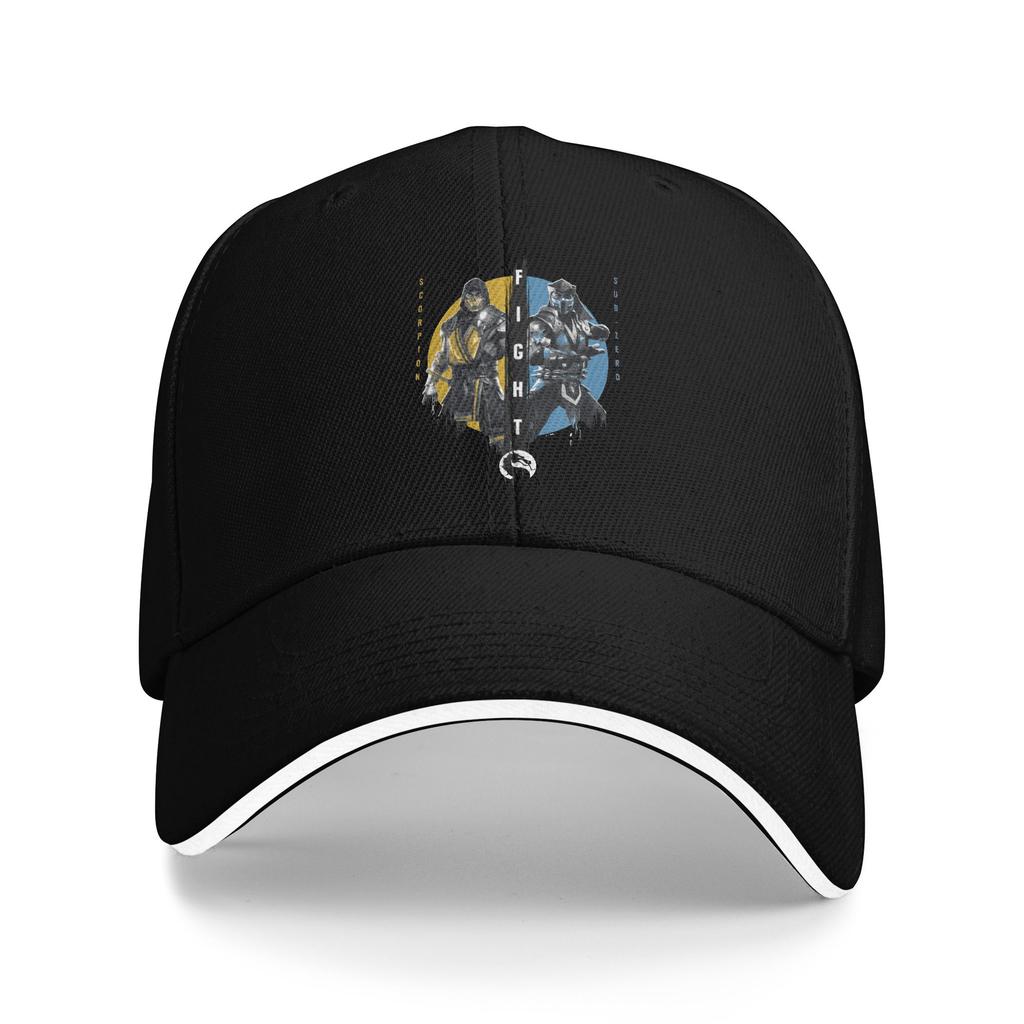 Mortal Kombat Character Baseball Cap Vintage  Sandwich Hats Unisex Adjustable Sun Cap Workouts