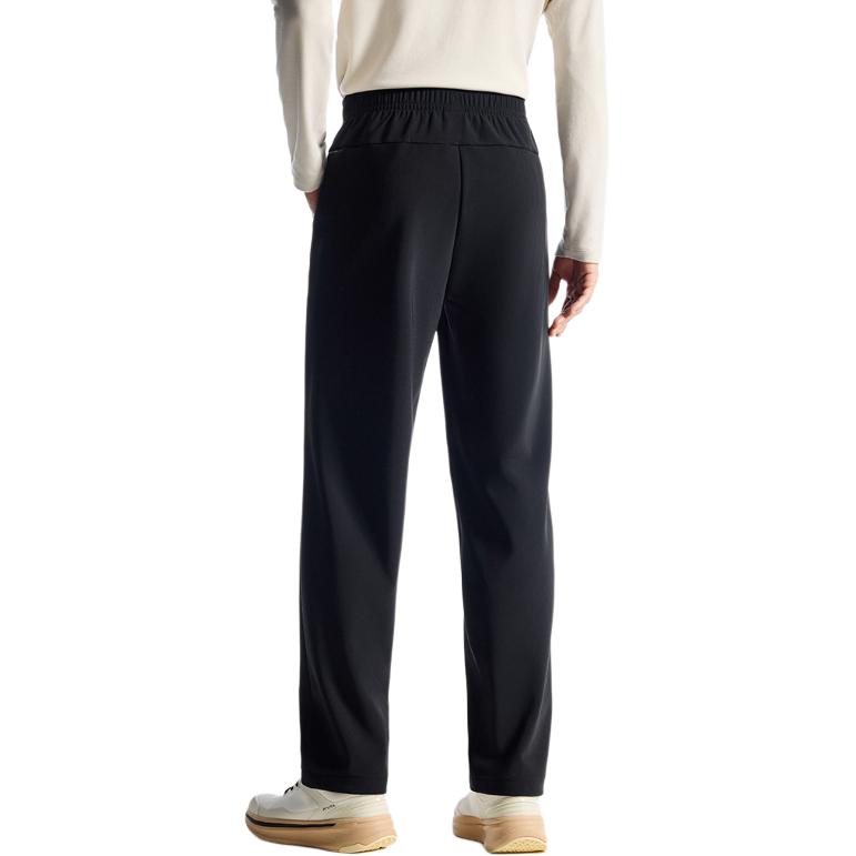 Anta Training Series Micro-Elastic Fleece Straight-Leg Elastic Knitted Sports Pants Men Bottoms Basic-Black 152447314N-3