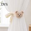 Floral Curtain Tieback Cartoon Animal Tieback, Cute Lion Bear Tie, Fabric Strap Flower Holder for Baby Room Nursery Decor Soft