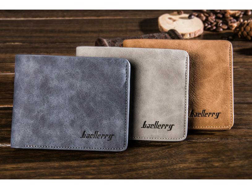 Men's Retro Leather Wallet - Short Style, Multi-Card Slots, Money Clip, Large Capacity, High-End.