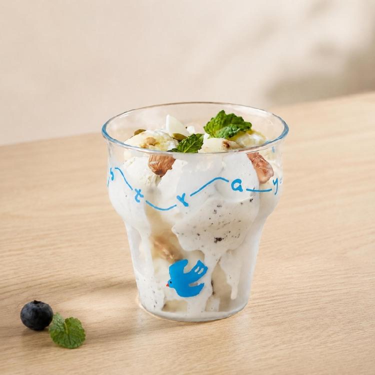 Clear Glass Dessert Dish with Round Rims for Showing Layer and Serving Ice Cream, Puddings, Fruit, Yogurt, or Salad