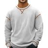Men's Solid Color Round Neck Long Sleeve Tops Men's Sports Large Size Casual Round Neck Tops