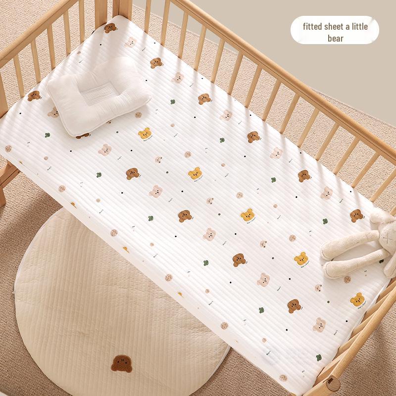 Rouxun Pure Cotton Patchwork Baby Crib Mattress Cover - All Seasons