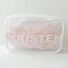 Personalized Clear Makeup Bag Monogram Toiletry Bag Pouch with Zipper Bridesmaids Gift Travel Bachelorette Party Bridal Shower