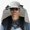 Wide Brim Solar Fan Outdoor Fishing Hat Adjustable Sun Protection Lightweight Breathable Fabric for Hiking Camping Travel