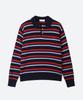 MOONSUN Mj S2 02 M.C Unisex, Stripe Wool Collar Knit / Lolli-Pop