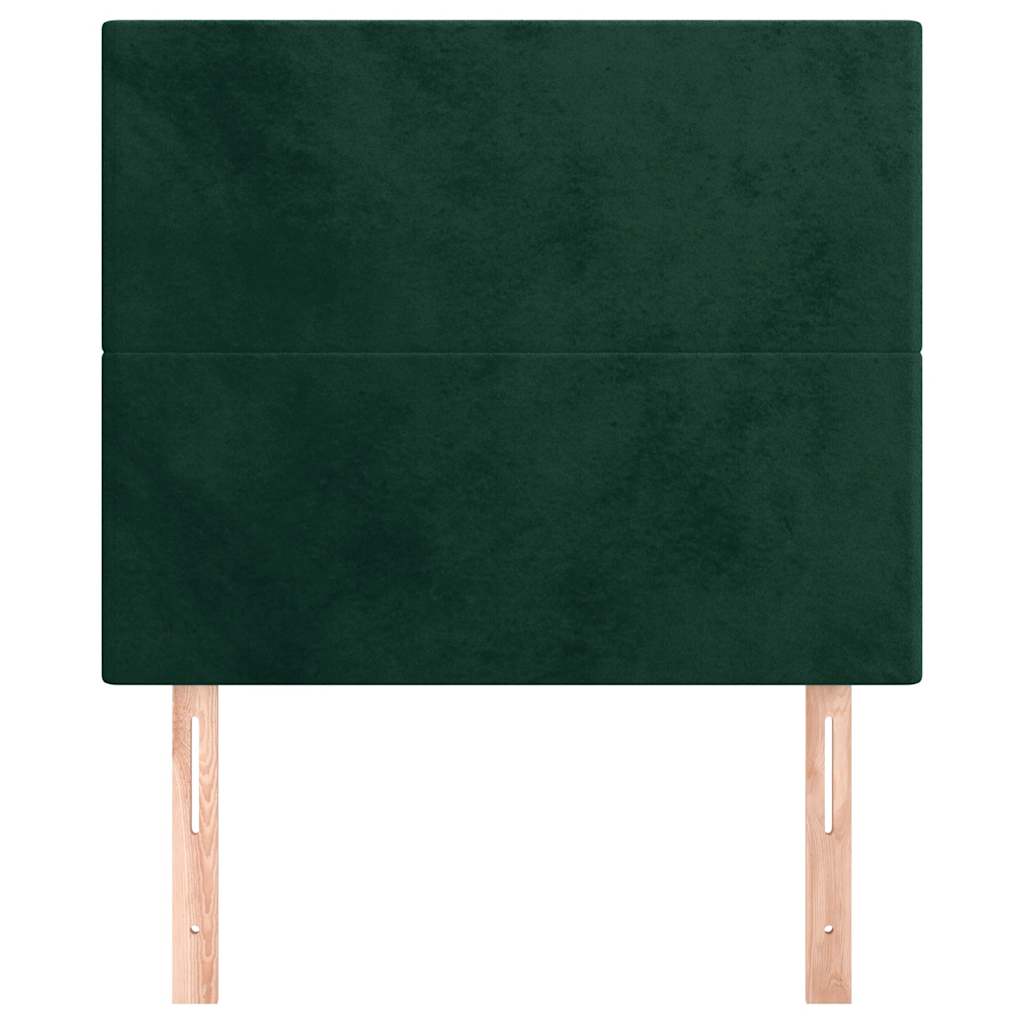Vidaxl Zagłówki Do Łóżka, 2 Szt., Ciemnozielone, 90X5X78/88Cm, Aksamit