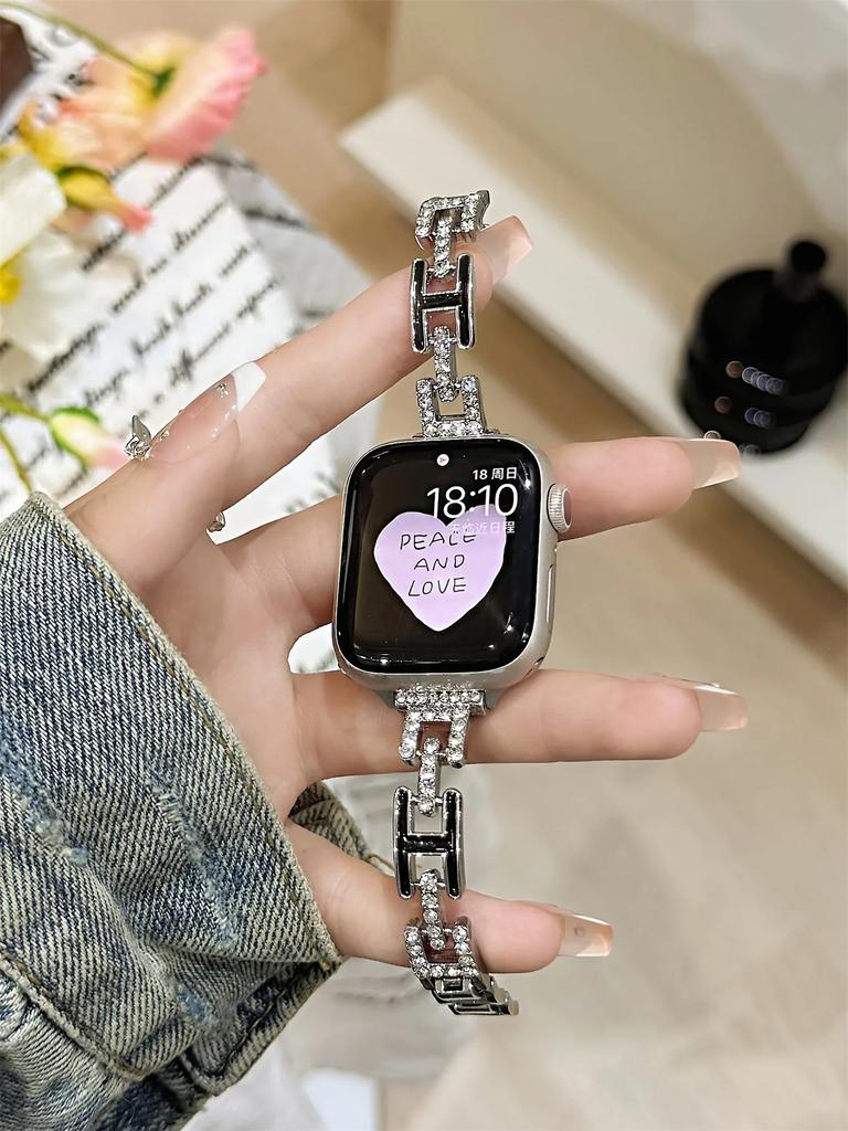 Fashion Metal bracelet For Apple Watch band link women Series 11/8/7/6/10/9 40mm 41mm 38mm 42mm 44mm 45mm 46mm Strap