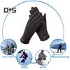 1 Pair Winter Padded Warm Gloves Solid Color Touch Screen Design Windproof Wear Resistant Riding Ski Gloves for Women