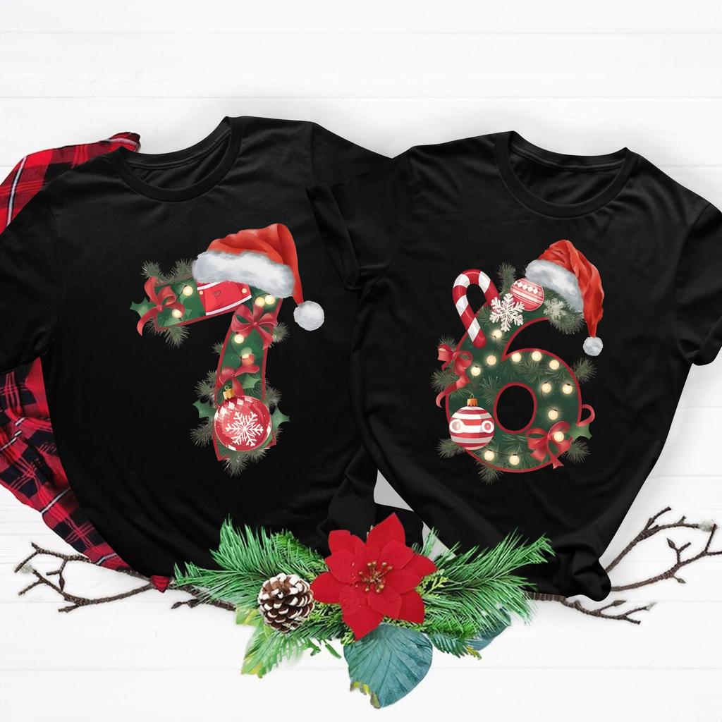 Camiseta de manga corta con cuello redondo y estampado de moda para mujer