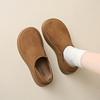 Fashion CRLAYDK Designer Women's Slip On Loafers Vintage Platform Work Suede Ladies Shoes Leather Walking Casual Height Increase Slides