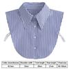 Stripes False Collar Detachable Lapel Half Shirt New Fake Collar  Women Girls