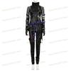 Kpop Cacciatori di Demoni Rumi Costume Cosplay Parrucca Pelle Nera Tuta da Battaglia Adulto Donne Cappotto Pantaloni Cintura Guanti Festa di Halloween