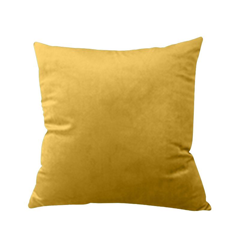 Short Plush Pillowcase Ins Style Solid Color Simple Pillow Sofa Cushion Flannel Pillow Light Luxury