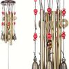 1 Stück Hängendes Windspiel Metallrohr Traditionelles Bronze Hängedekor Windspiel Handwerk für Außen Garten Terrasse Dekoration