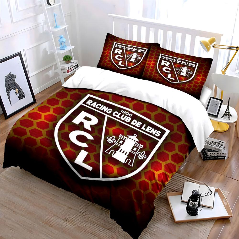 Racing Club de Lens Bedding Set Bedding Duvet Cover Set Duvet Cover Pillowcases (1 * Duvet Cover 2 * Pillowcases, without duvet insert)