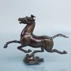Figurine - Pure Copper " Brings Success" Decoration for Living Room and Office Desk - Zodiac Horse Ornament