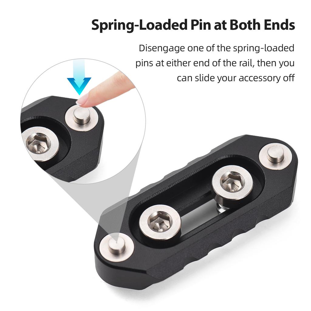 Universal NATO Rail 4.9cm 1.9in Mini Safety Rail Quick Release Anti Off Aluminum Alloy with 1 4 Inch Screws for NATO