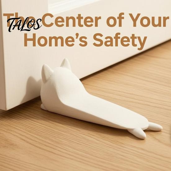 Cat Shaped Doorstop 3D Printed Lying Doorstop, Decorative Kitten Door Stopper Wedge, Floor Anti-slip Carpet for Home Living Room Bedroom