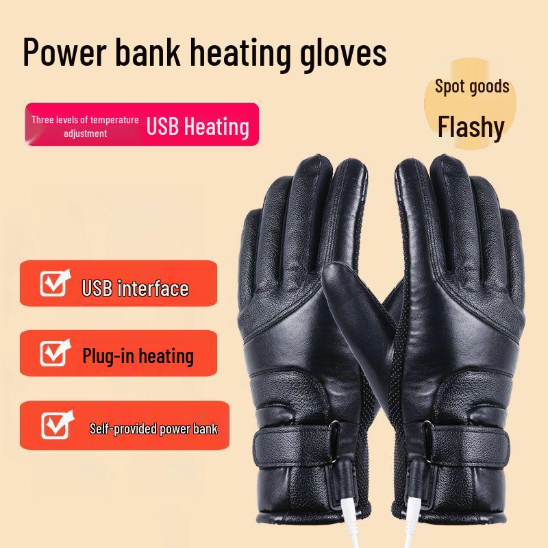 USB Rechargeable Heated Touchscreen Cycling Gloves for Men and Women