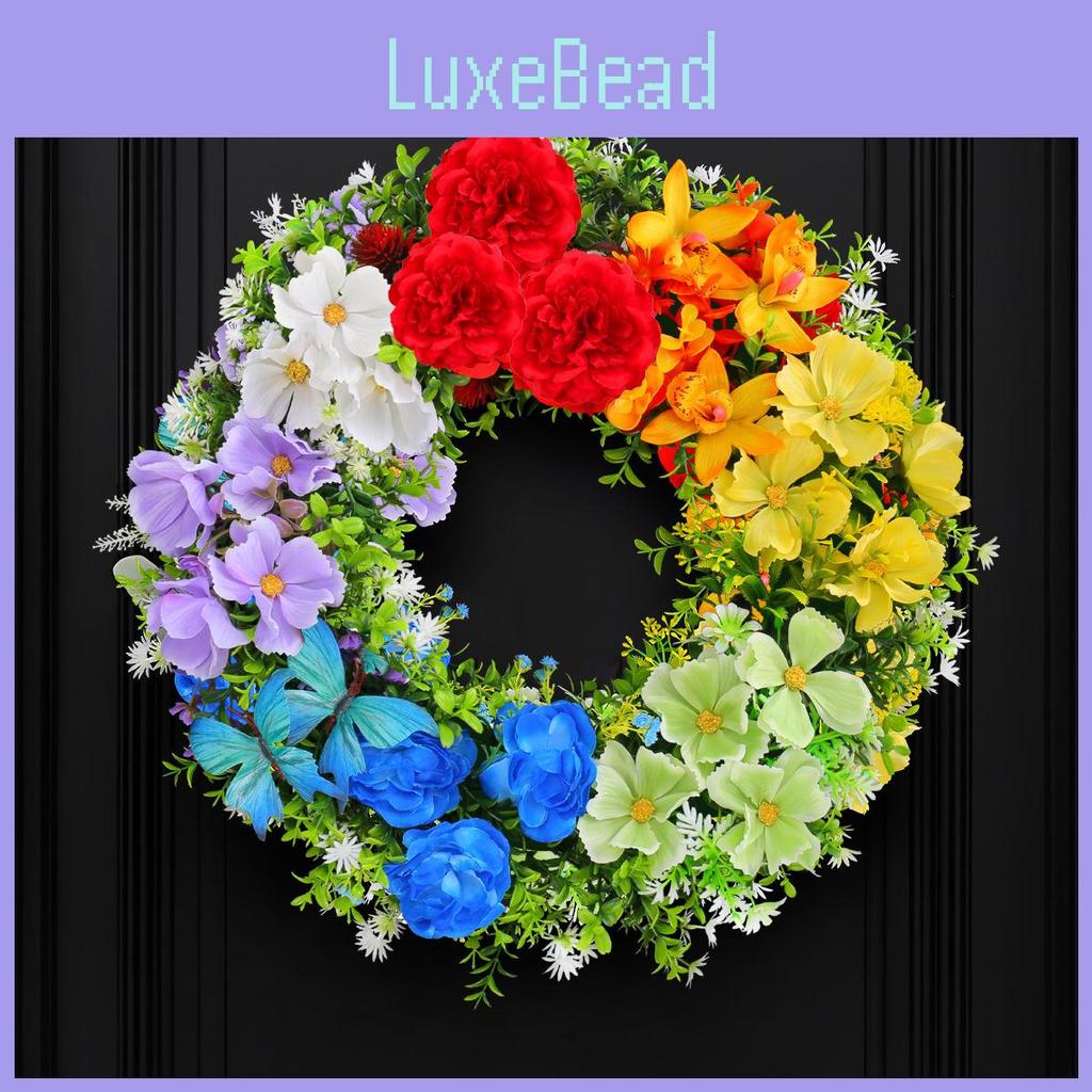 Party Venue Decor Artificial Flower Wreath For Seasonal Events With Durable Plastic And Polyester