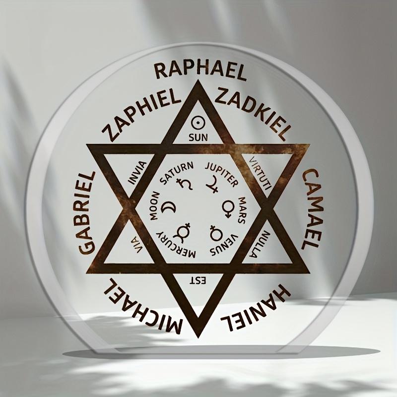 

Круглый Акриловый Ловец Солнечного Света Ангел - Знак Зодиака, Камень-Оберег для Защиты и Удачи - Дом, Офис, Хэллоуин 10*10cm