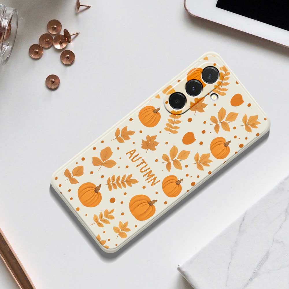 For Samsung Galaxy A36 5G Case Autumn Theme Pattern Printing Straight Edge TPU Phone Back Cover