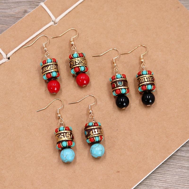 New products, a few exotic Tibetan earrings, retro personality temperament simple earrings, Nepalese earrings for women