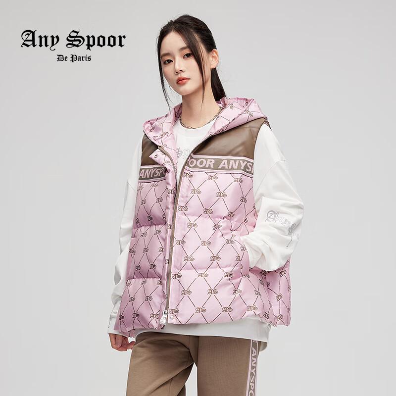 

ANY SPOOR 2024 Women s Color Block Hooded Down Vest M