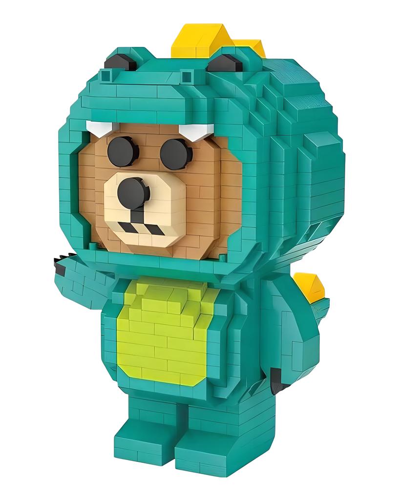 LOZ 9241 Animal World Crocodile Bear Panenka Pet Monster 3D DIY Mini diamantové bloky Cihly Stavebnice pro děti Dárek bez krabice