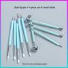 Silicone Double-Ended Dotting and Pressing Pen for Polymer Clay Sculpting