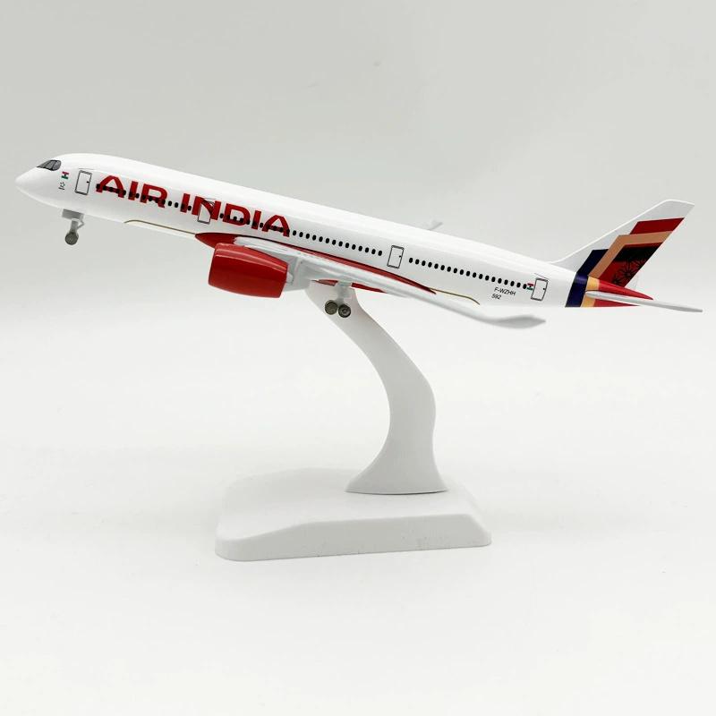Plane Model Airplanes Airbus A350 20cm Aircraft Model India Air Metal Replica Alloy Material Aviation Simulation Decoration